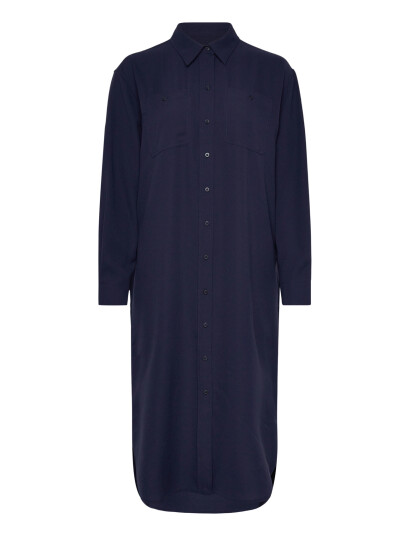 Lauren Ralph Lauren Double Faced Georgette Shirtdress Navy 36