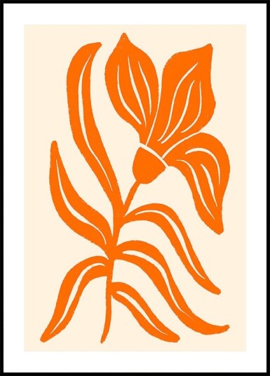 Abstract Orange Poster Plakat / 30x40cm