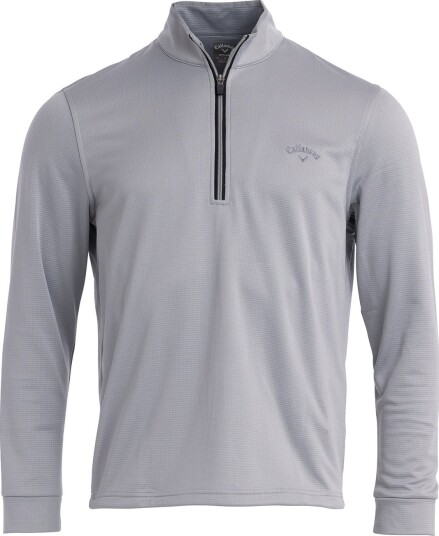 Callaway LS Thermal Waffle Pull Over 1/4 Zip Grå Golfgenser herre Concrete XX Large