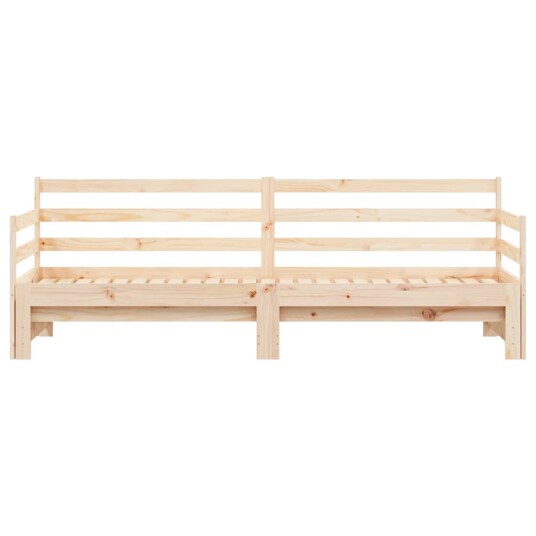 vidaXL Uttrekkbar dagseng 80x200 cm heltre furu 8721012122703