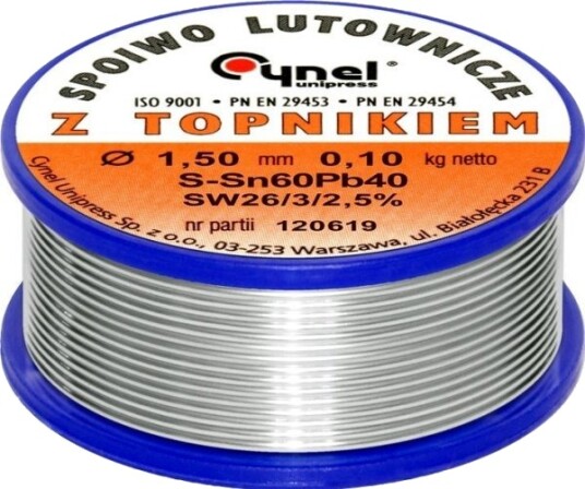 Cynel Loddemetall Med Fluss Cynel Sn60pb40 Sw26 1,50 Mm 100G