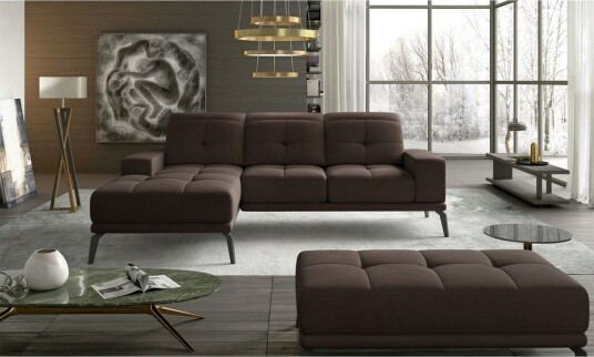 Hjørnesofa Eltap Torrense 265x175x98 cm Jasmine 29 Brun Venstre