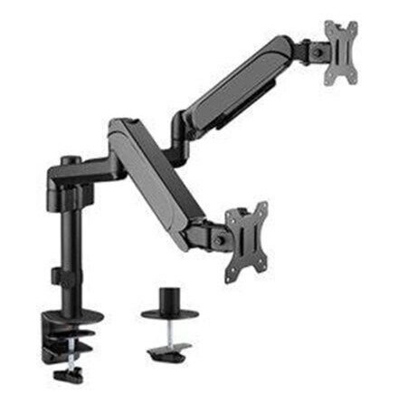 Gembird MA-DA2P-01 mounting kit - for 2 LCD displays - fine texture black Gembird MA-DA2P-01 mounting kit - for 2 LCD displays - fine texture black