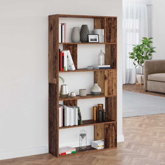 vidaXL Bokskap Gammelt tre 80 x 24 x 159 cm Konstruert tre