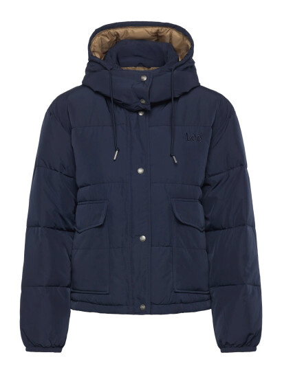 Lee Jeans Short Puffer With Hood - Navy - XS Lee Jeans Short Puffer With Hood - Navy - XS