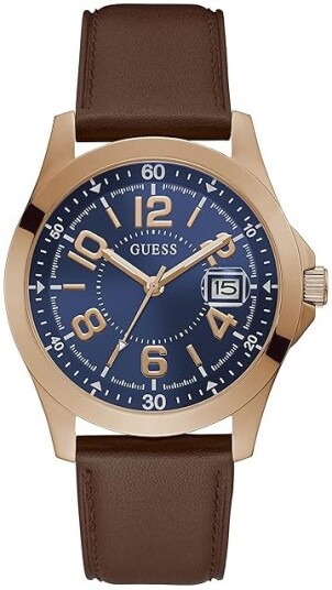 Guess Herreklokke GW0251G3 Deck Blå/Lær Ø42 mm