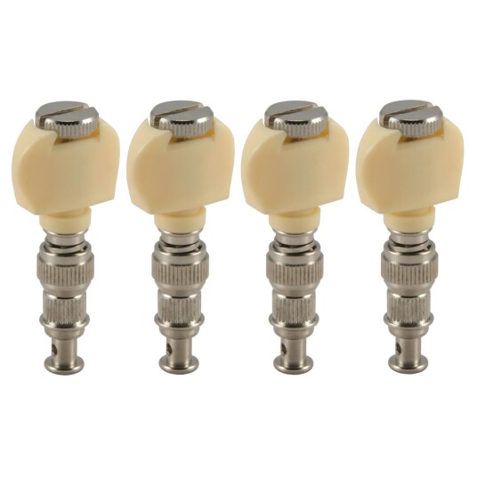 Grover 1w Champion Deluxe Ukulele Pegs W/pearloid Button - 4 Pcs. - Nickel Grover 1w Champion Deluxe Ukulele Pegs W/pearloid Button - 4 Pcs. - Nickel