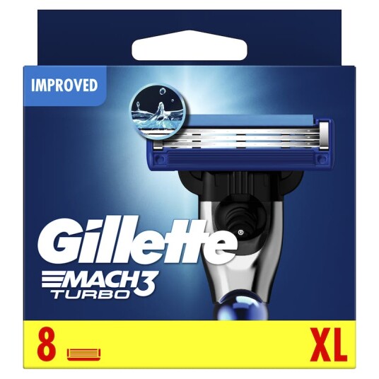 Gillette Mach3 Turbo Barberblad 8 stk Barberblader