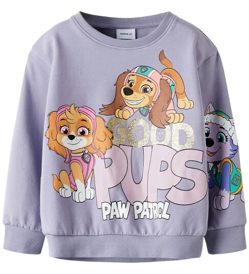 Name It Lavender Gray Nmfjara Paw Nreg Sweat Bru Noos Cplg 92