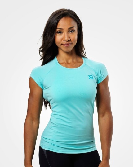 Better Bodies Performance cut tee Light Aqua - L