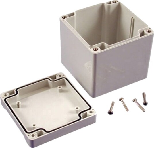 Hammond Electronics 1555Ee2gy Universalskap 90 X 90 X 90 Polykarbonat Grå 1 Stk