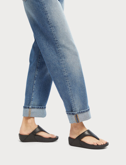 FitFlop Lulu Leather Toepost - Black - 42 FitFlop Lulu Leather Toepost - Black - 42