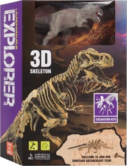 3d Dinosaur Utgravningssett T-Rex Skjelett