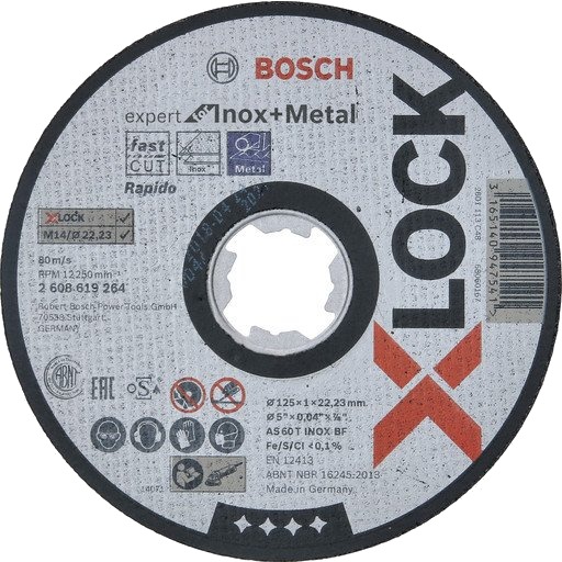 Bosch X-LOCK Kappeskive 125 mm for Metall og Inox 1,0 mm