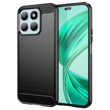 Honor X8b Børstet TPU Deksel Karbonfiber Svart