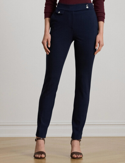 Lauren Ralph Lauren Ponte Ankle Pant - Navy - M