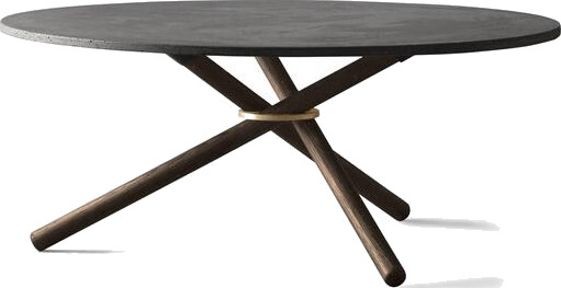 Eberhart Bertha Salongbord Ø90 Mørk Betong/mørk Eik