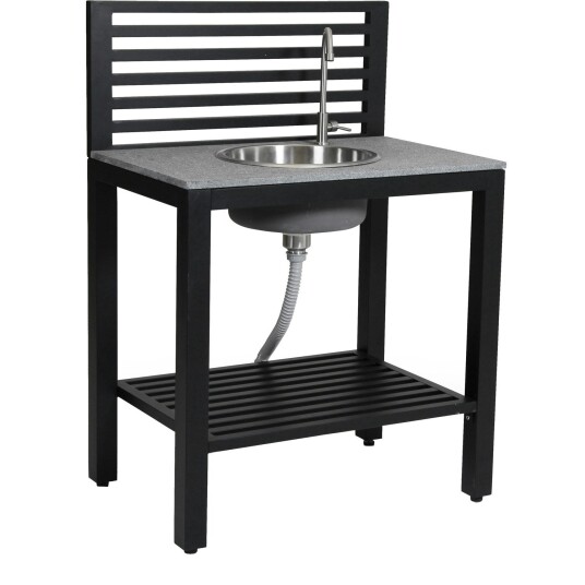 Brafab Brafab Bellac Outdoor Kitchen With Sink Black