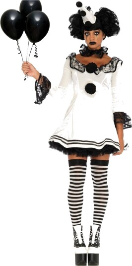 Leg Avenue Pierrot Clown Klovnekostyme til Dame Medium/Large