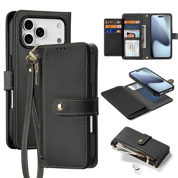 Dux Ducis iPhone 17 Pro Max Lawa lommebokveske i lær med magnetisk deksel svart
