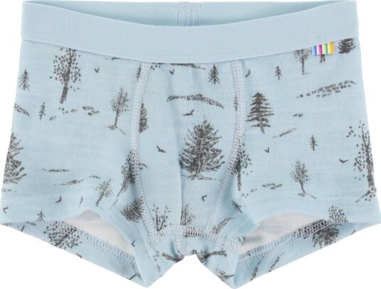 Joha Boxershorts Ull Blå m. Trær Joha 170 Boxershorts Lyseblå