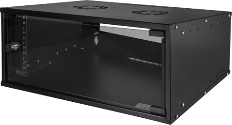 19" Veggmontert Boks Eco 4U Ferdig Montert Svart
