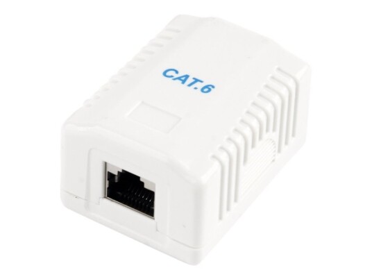 Cablexpert Ncac-1F6-01 Overflatemonteringsboks For Nettverk Cat 6 Ftp Rj-45 Hvit