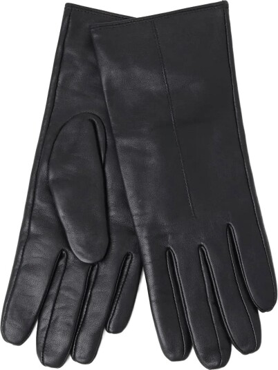 Lindex Leather Gloves BLACK S/M