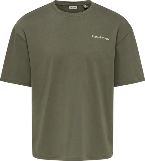 ONLY & SONS Onscaspian Airflex Blnk Space Bxy Tee TARMAC S ONLY & SONS Onscaspian Airflex Blnk Space Bxy Tee TARMAC S