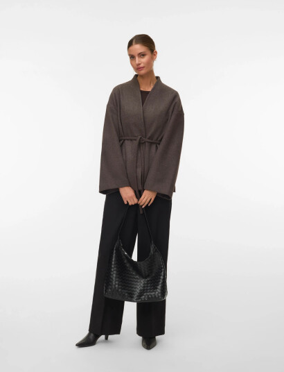 Vero Moda Awsijina Ls V Neck Short Jacket Noos Brown XS Vero Moda Awsijina Ls V Neck Short Jacket Noos Brown XS
