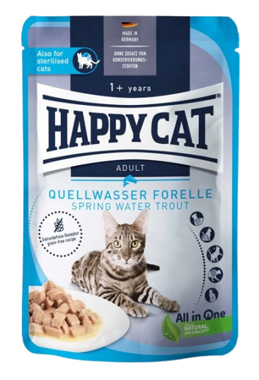 Happy Cat Våtfôr Ørret 85 g for Katt - Helse og Pels