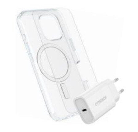 Otterbox Symmetry Series - Baksidedeksel For Mobiltelefon - Magsafe-Samsvar - Blank - Med Premium Glass-Skjermbeskytter Og Fast Charge-Vegglader Usb-C 30 W - For Apple Iphone 16