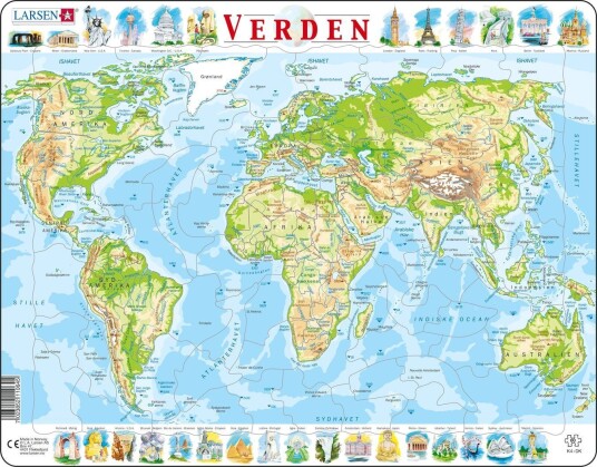 Larsen Puzzle World map 80 pcs K4 Larsen Puzzle World map 80 pcs K4