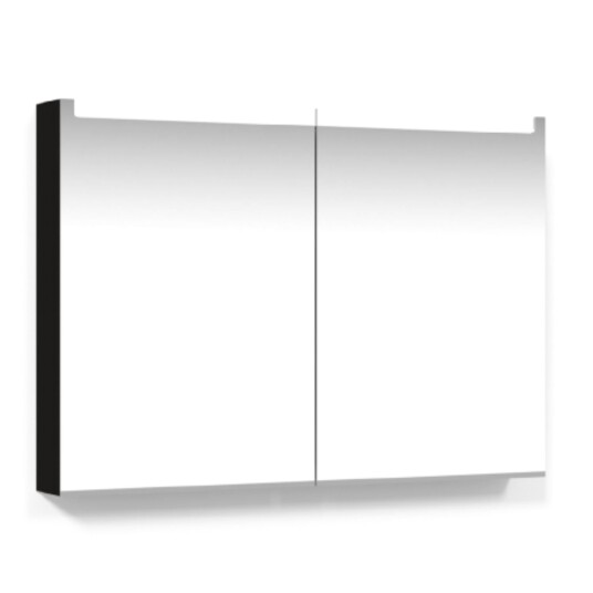 Macro Design Crown Speilskap Innfelt Belysning med 2 dør Svart eik / 100cm Macro Design Crown Speilskap Innfelt Belysning med 2 dør Svart eik / 100cm