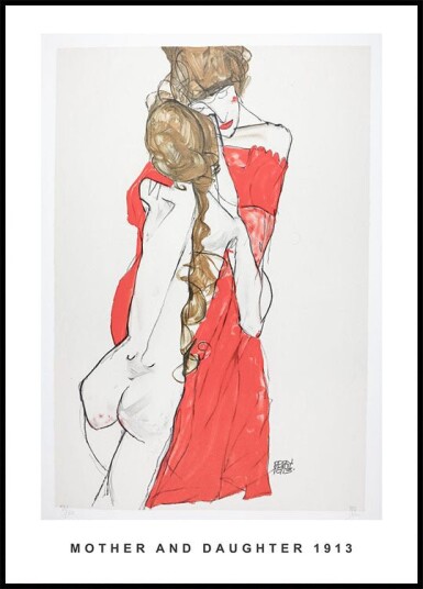 Egon Schiele Mother and Daughter Plakat Plakat / 70x100cm