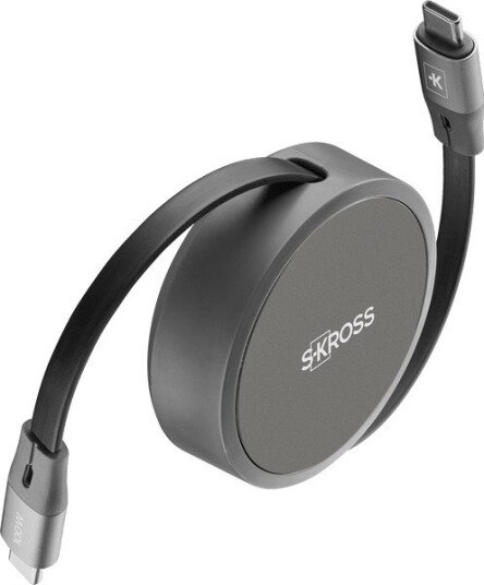 SKROSS Kabel Link Roll Pro Kabel Uttrekkbar USB-C Til C Kabel 100 w 100 cm