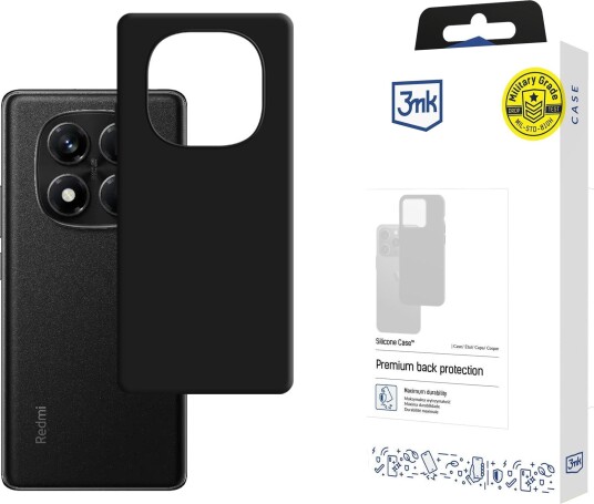 3mk silikonetui til Xiaomi Redmi Note 14 Pro 5G Svart