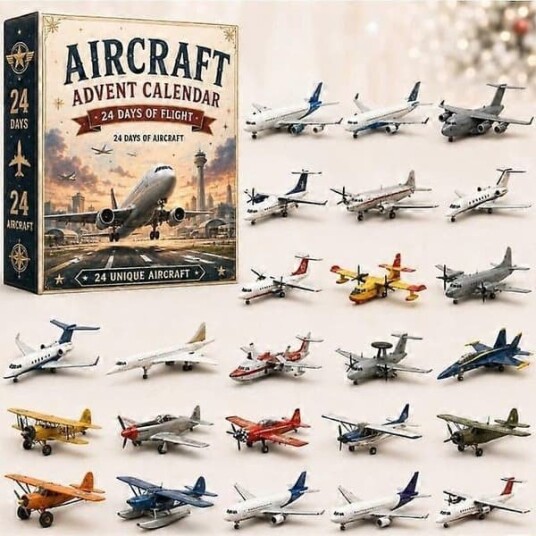 Julekalender blindboks 24 flymodeller 3D design