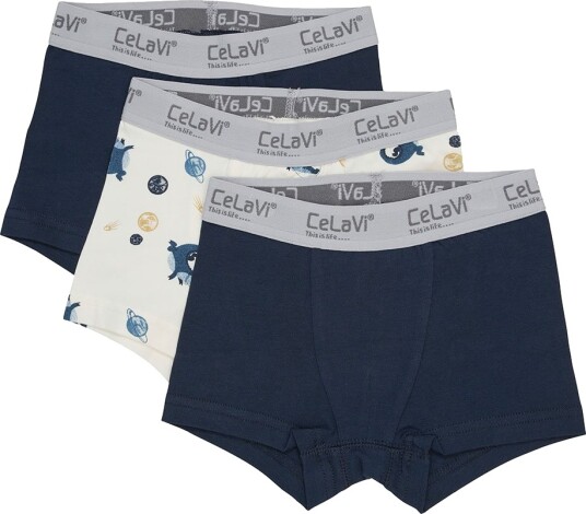 CeLaVi Boxershorts   3 pack   Total Eclipse   CeLaVi   100   Boxershorts Blå Hvit
