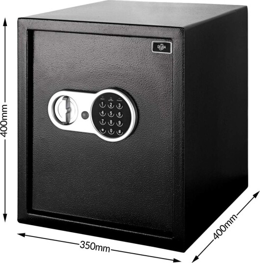 Digital safe med LED skjerm – svart 35x40x40cm