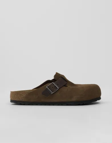 Birkenstock Boston Leve/Leoi Dark TEAeoi D Tøfler Brun