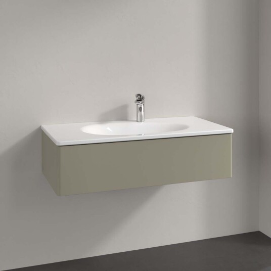 Villeroy & Boch Antao Servantskap med 1 skuff 98,8x49,3x25,6 cm m/lys Steingrå Matt Villeroy & Boch Antao Servantskap med 1 skuff 98,8x49,3x25,6 cm m/lys Steingrå Matt