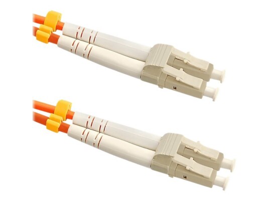 Qoltec - Patchkabel - Lc/Upc Multimodus (Han) Til Lc/Upc Multimodus (Han) - 10 M. - Fiberoptik - Dupleks - 50 / 125 My - Om2 - Halogenfri - Oransje