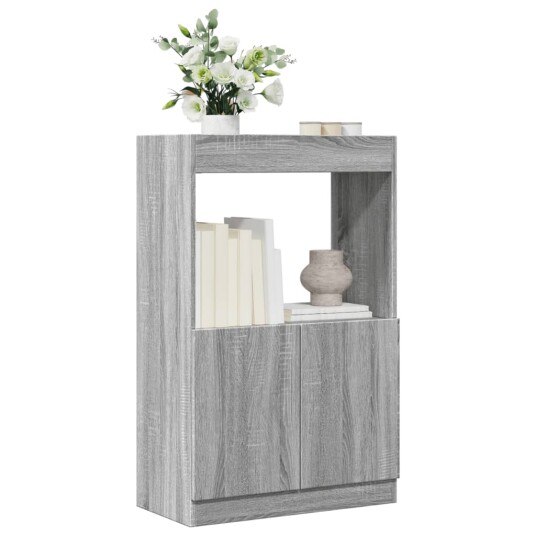Highboard grå sonoma 63x33x100 cm konstruert tre