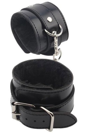 Chisa Novelties Obey Me Leather Hand Cuffs Chisa Novelties Obey Me Leather Hand Cuffs