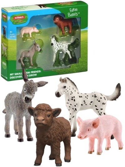 Schleich Farm World Gårdsbabyer Sett 42740 4 Dyrefigurer