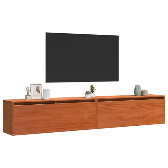 Vegghotell Annet 2 pcs Voksbrun 100 x 30 x 35 cm Heltre furu