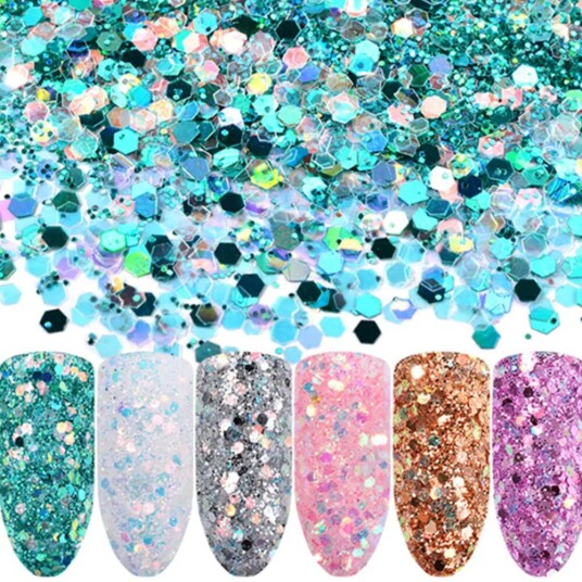 Nagelglitter mix Rainbow