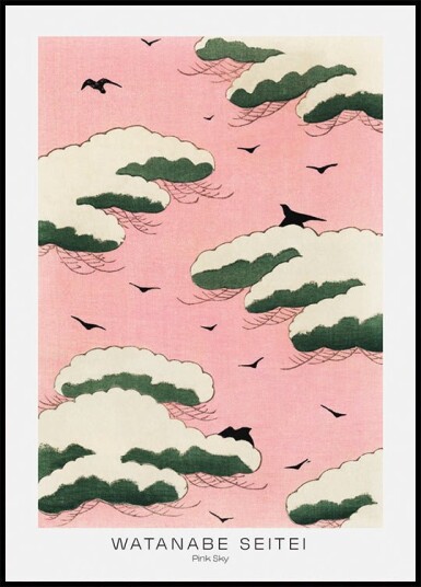 Pink Sky By Watanabe Seitei Plakat Plakat / 100x150cm Pink Sky By Watanabe Seitei Plakat Plakat / 100x150cm