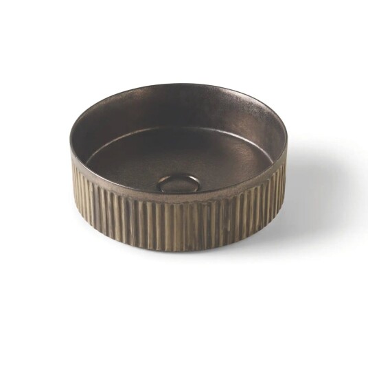 Bathco Wadi Rund Porselens Rustik Svart KO-00464